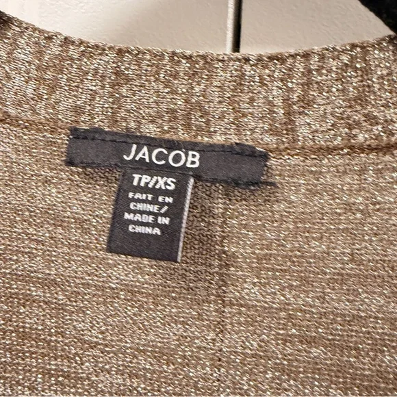 Jacob Metallic Shimmer V-neck Button Cardigan - Picture 7 of 13